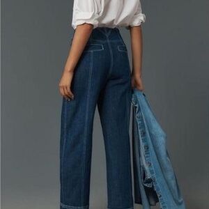 Seamed High-Rise Flare Jeans by Anthropologie Pilcro